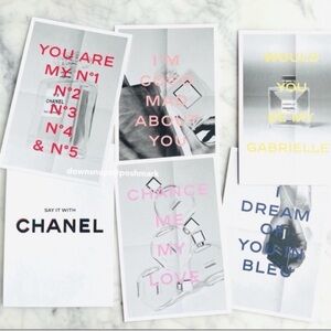 Chanel scent cards decorative cards 5 PC set